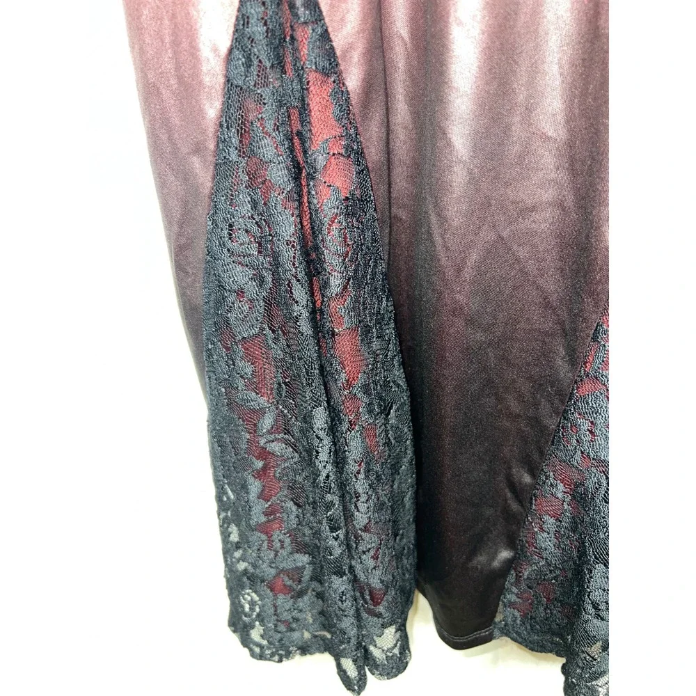 Girls Vampire Costume Dress Red Black Ombre Lace Studded Goth Halloween‎ Sm 4-6